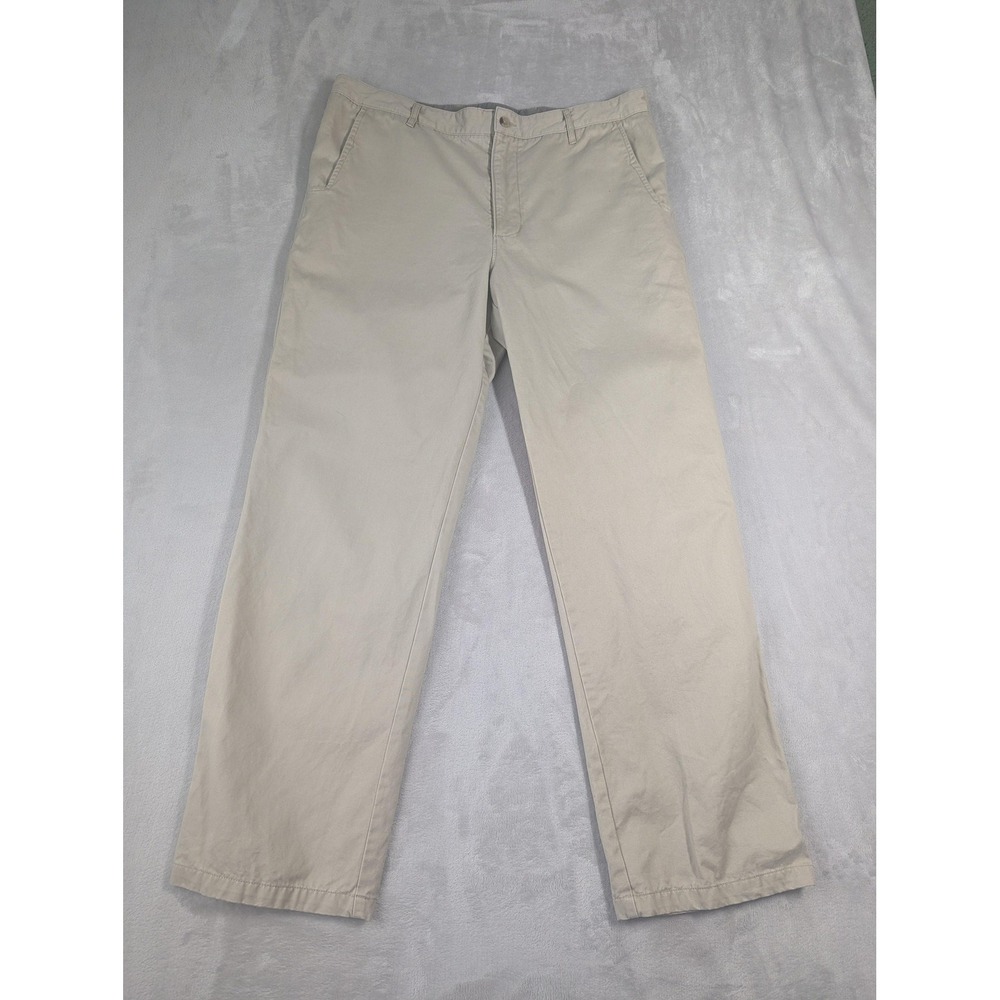 Woolrich Khaki‎ Pants Mens 38x32 Beige Straight Leg 100% Cotton Canvas Chino